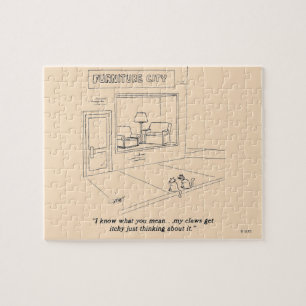 Puzzle Gatos que agarran los muebles