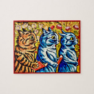 Puzzle GATOS QUE CANTAN el rompecabezas, gatos de Louis