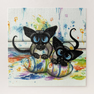 Puzzle Gatos siameses por Bihrle