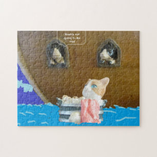 Puzzle ¡Gatos! Siempre bañándose.