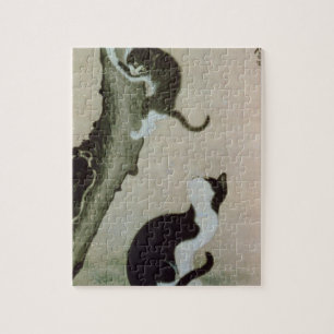 Puzzle Gatos, siglo XVII (tinta en la seda)