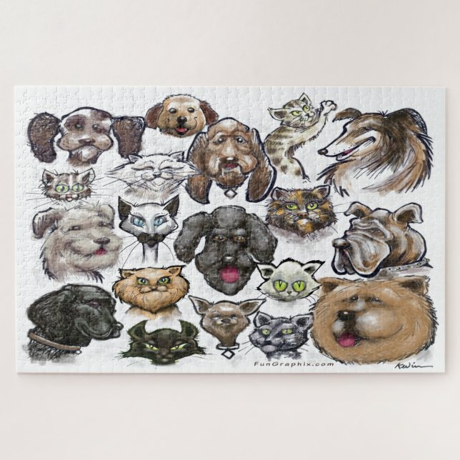 Puzzle Gatos y perros (Horizontal)