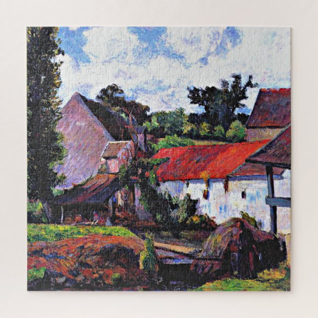 Puzzle Gauguin - Granja en Osny, pintura de arte fino (Vertical)