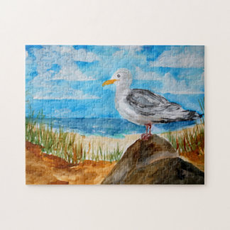 Puzzle Gaviota en la playa