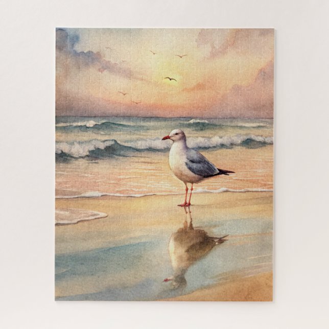 Puzzle Gaviota en una playa (Vertical)