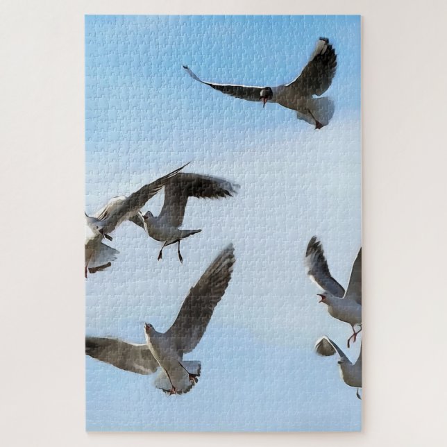 Puzzle Gaviotas de Cabeza Negra del Bósforo Arte (Vertical)