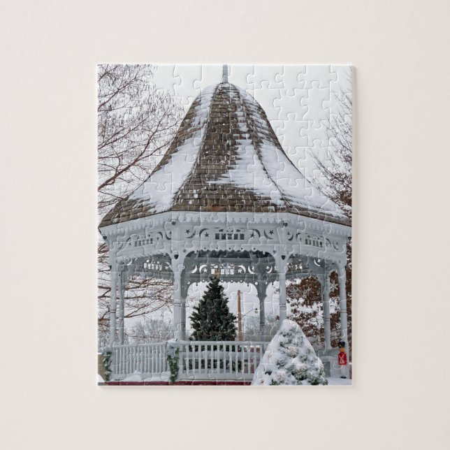 Puzzle Gazebo en la nieve (Vertical)