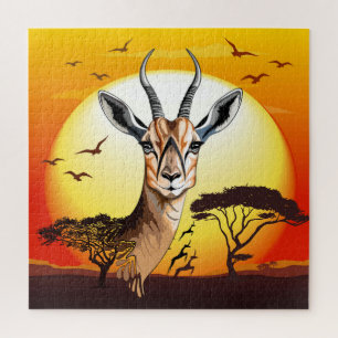 Puzzle Gazelle Animal salvaje Antelope africano