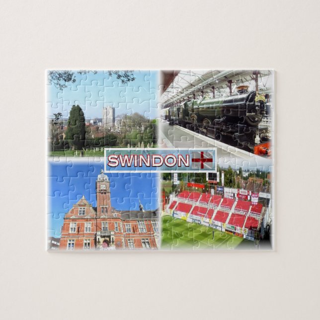 Puzzle GB Swindon ^ Town Center - Museo del ferrocarril - (Horizontal)