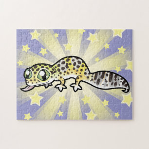 Puzzle Gecko del leopardo del dibujo animado