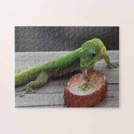 Puzzle Gecko que come las uvas