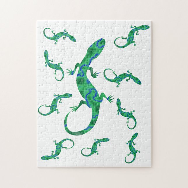Puzzle Gecko verde (Vertical)