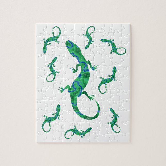 Puzzle Gecko verde (Vertical)