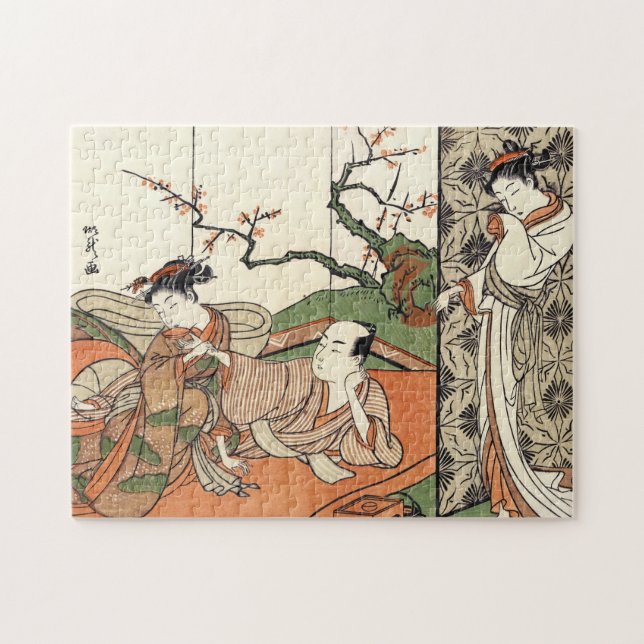 Puzzle Geisha maiko ukiyo-e de Japón oriental (Horizontal)