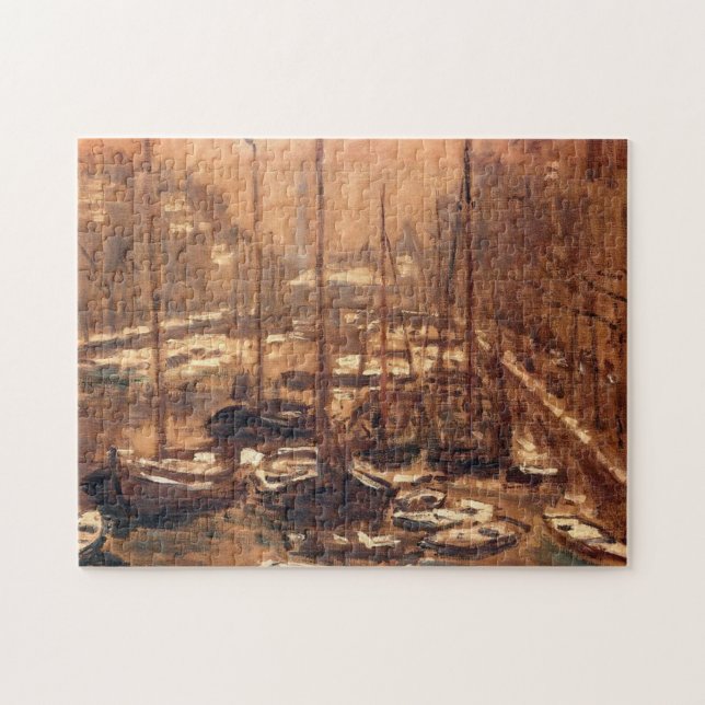 Puzzle Geldersekade de Ámsterdam en Bella Artes de invier (Horizontal)