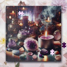 Puzzle Gemas y cristales púrpuras de antimetismo de bonit