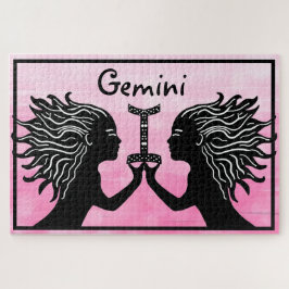 Puzzle Gemini Rótulo del horóscopo de arte dibujado a man