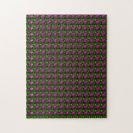 Puzzle Gemstone Art, Purple Green