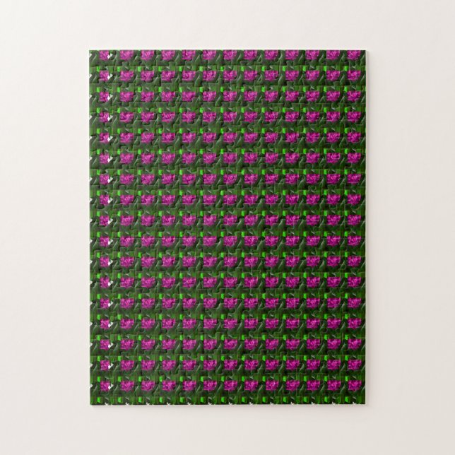 Puzzle Gemstone Art, Purple Green (Vertical)