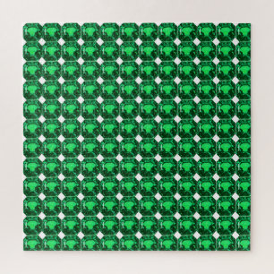 Puzzle Gemstone esmeralda, Birthstone May, Green claro