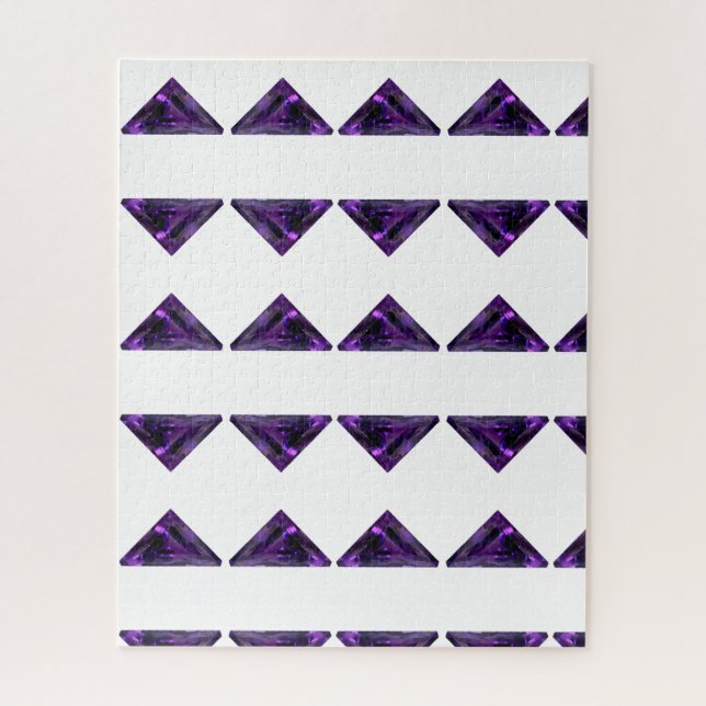 Puzzle Gemstone triangular púrpura (Vertical)
