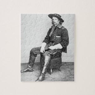 Puzzle General George A. Custer (foto de b/w)