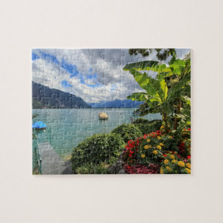Puzzle Geneva lake at Montreux, Switzerland