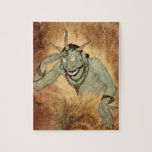 Puzzle Genie de las noches árabes por Edmund Dulac (Vertical)