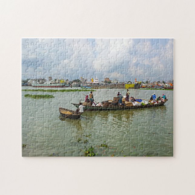 Puzzle Gente de los barcos de Bangladesh. (Horizontal)