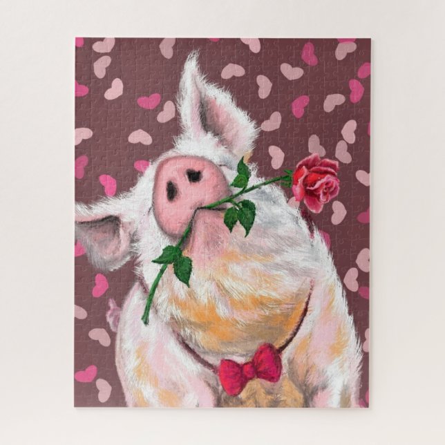Puzzle Gentleman Pig (Vertical)