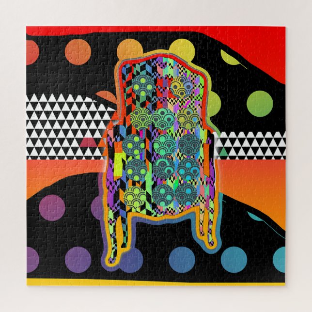 Puzzle Geo de sillón de época (Vertical)