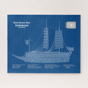 Puzzle Geobukseon del barco de tortuga - Ship Blueprint A