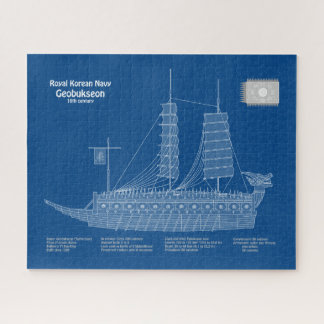 Puzzle Geobukseon del barco de tortuga - Ship Blueprint A