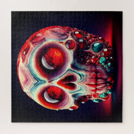 Puzzle Geode Skull Rojo