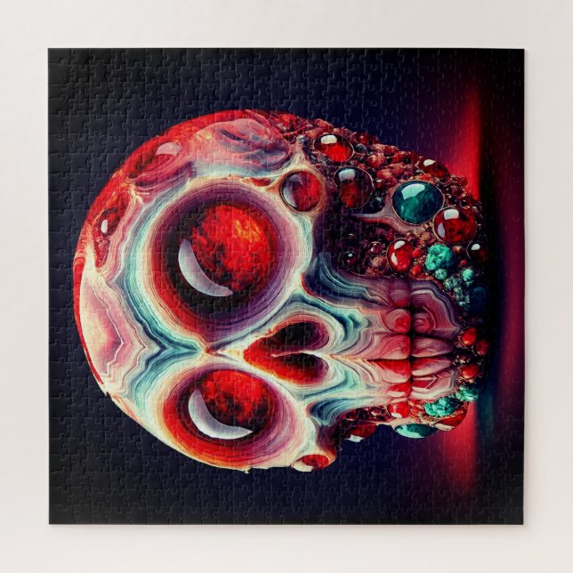 Puzzle Geode Skull Rojo (Vertical)