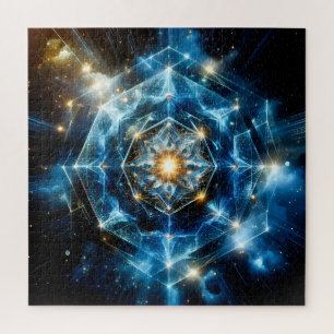 Puzzle Geometría Cósmica Mandala Estrella Universo Abstra