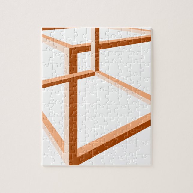 Puzzle Geometría imposible de la ilusión 3d de la ilusión (Vertical)