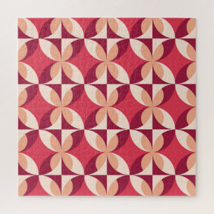 Puzzle Geométrico abstracto: diseño textil sin costura