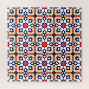 Puzzle Geométrico clásico: diseño ornamental sin inconven