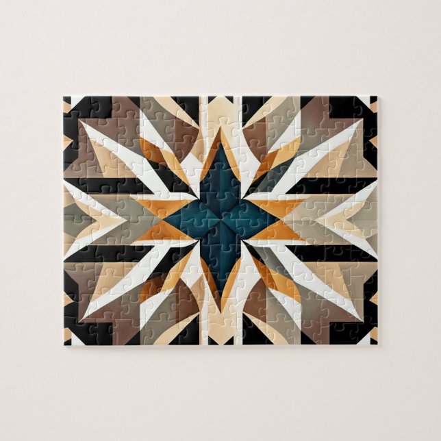 Puzzle Geométrico de colores pasteles (Horizontal)