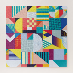 Puzzle Geométrico Decorativo: Patrón Resumen Vintage.