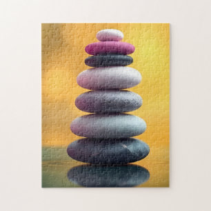 Puzzle Geométrico Zen Espiritual Balanceado Stones Arte