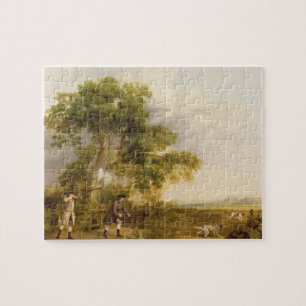 Puzzle George Stubbs el el tirar de dos caballeros (el