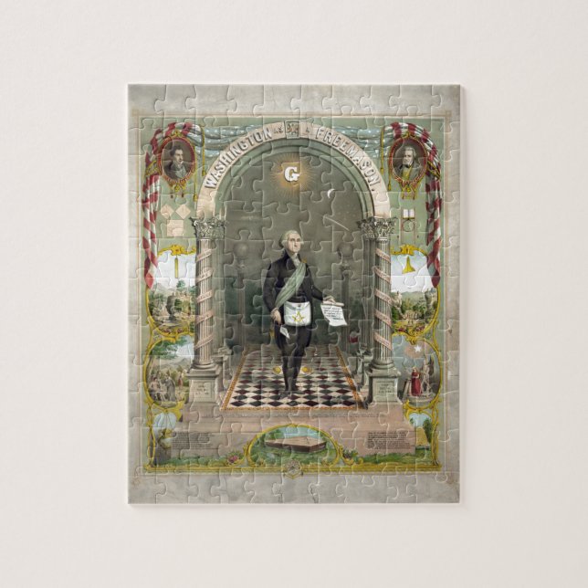 Puzzle George Washington como masón (Vertical)