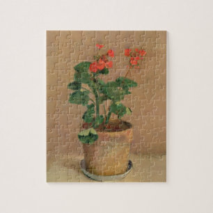 Puzzle Geranios en un pote, c.1905 (aceite en lona)
