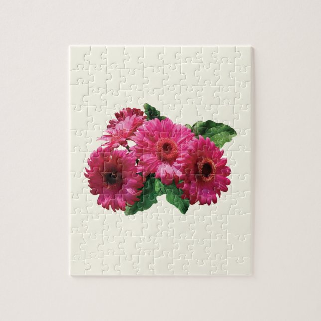 Puzzle Gerbera Daisies Rosa Oscuro (Vertical)