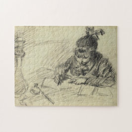 Puzzle Germaine Hoschedé Escribiendo a Monet Bella Artes