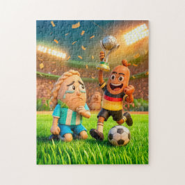 Puzzle German bratwurst defeating Argentinian empanada so