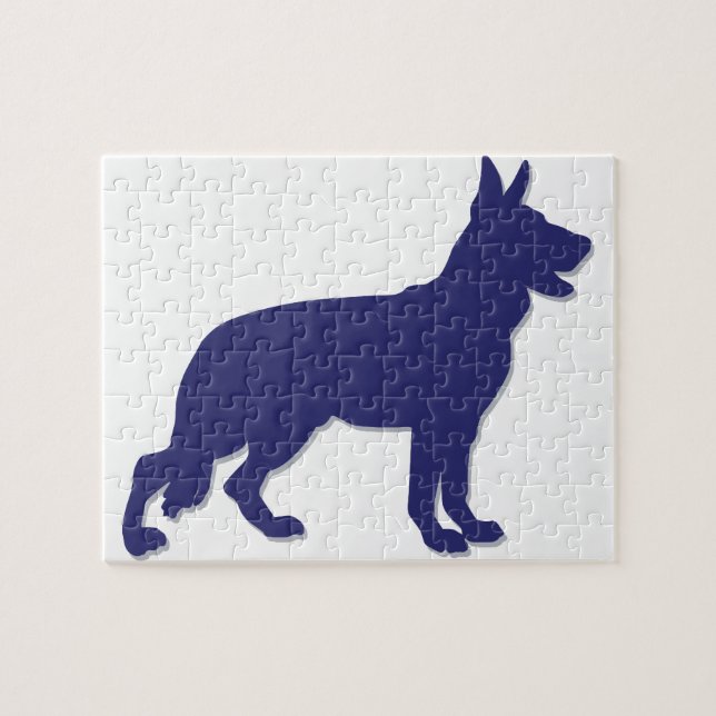 Puzzle German Shepherd Silhouette (Horizontal)