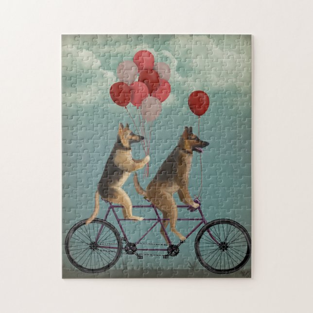 Puzzle German Shepherd Tandem (Vertical)